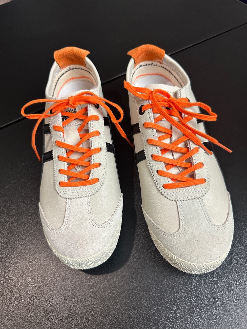 Onitsuka Tiger Mexico 66 SD shoes in the Cream/Black/Orange unisex US 5 EU 37.5